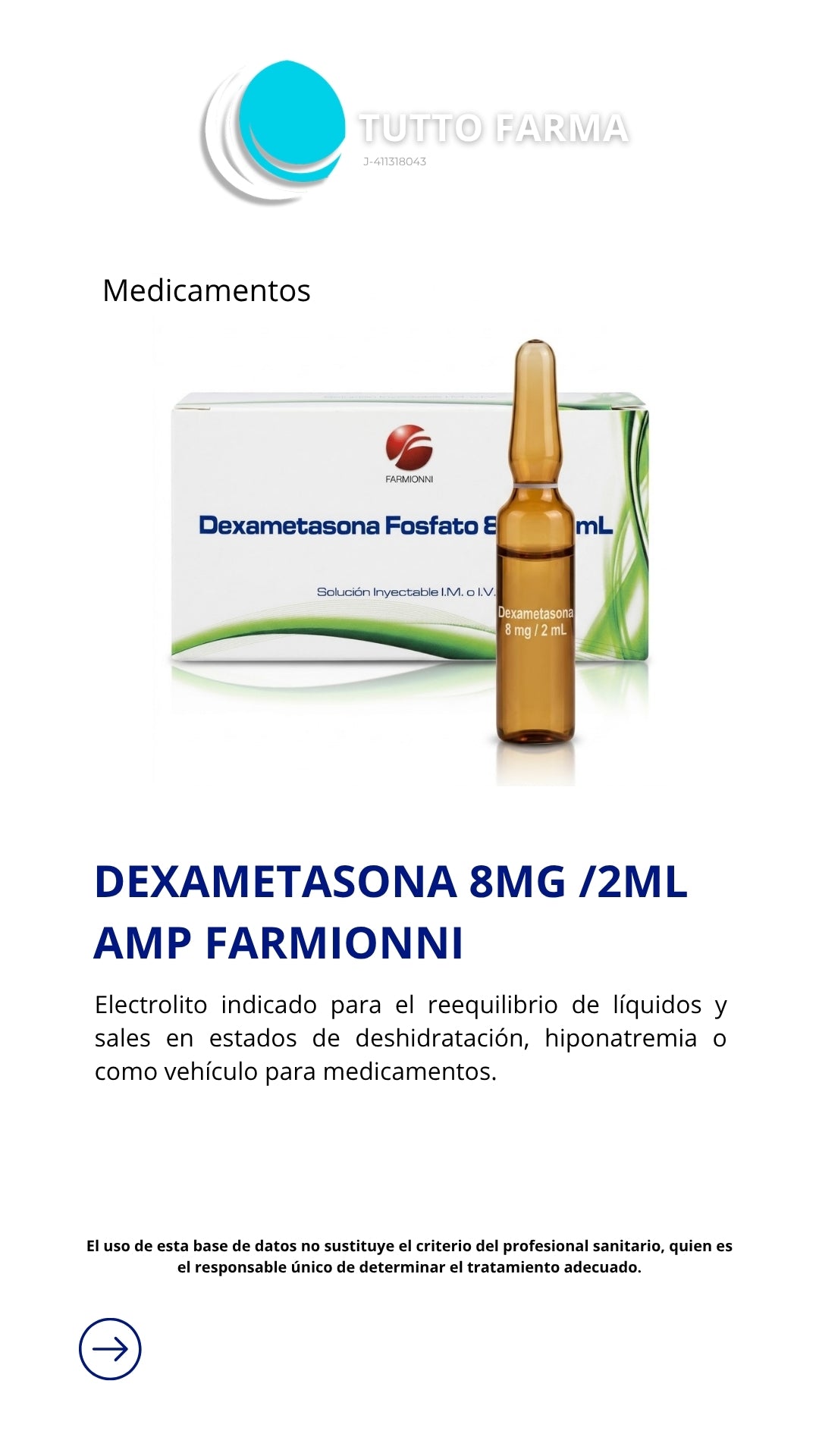 DEXAMETASONA 8MG /2ML AMP FARMIONNI