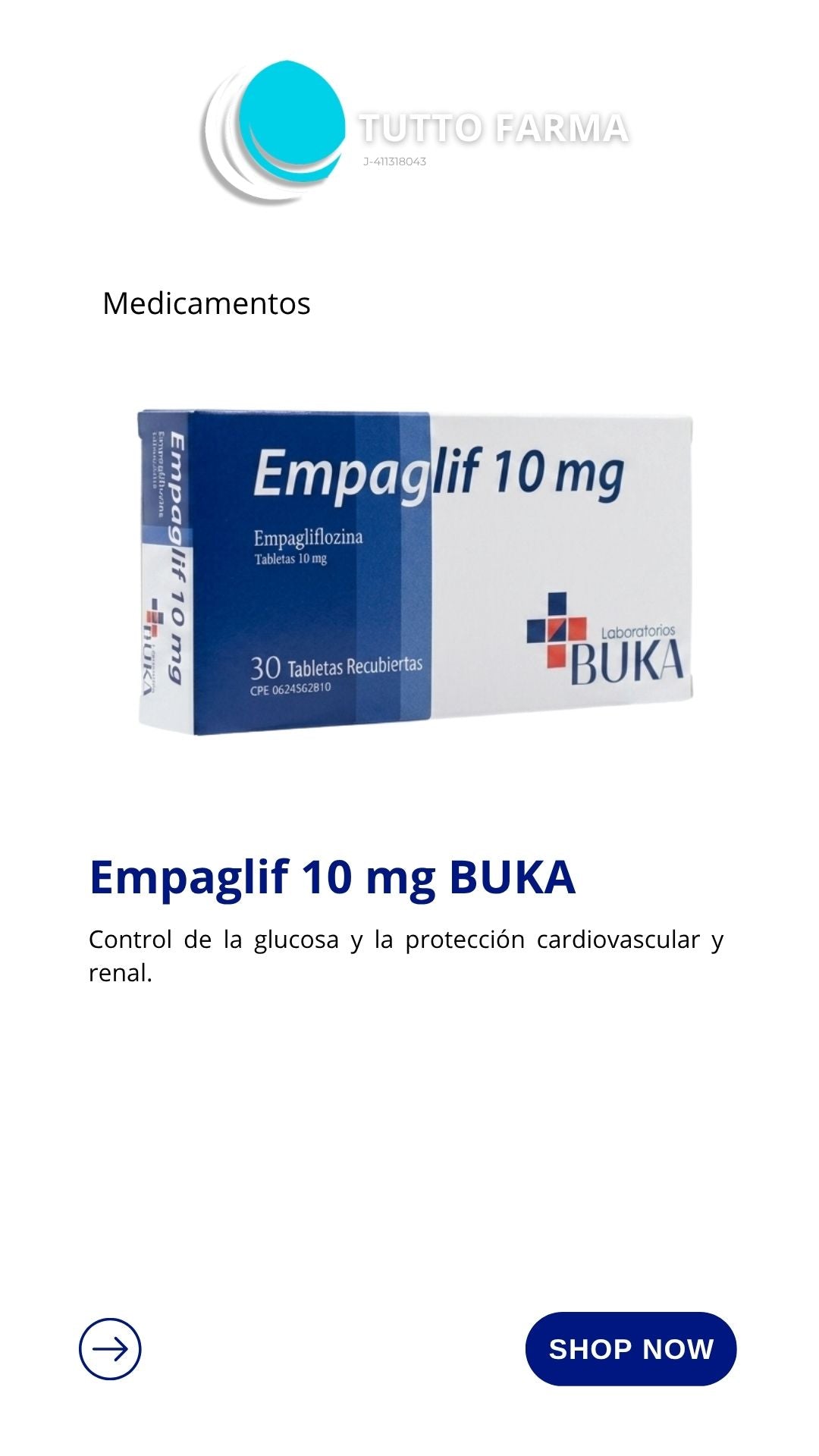 EMPAGLIF 10MG X 30 TA