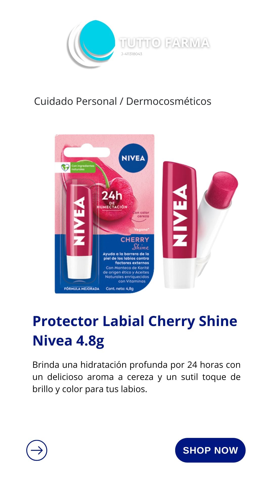 NIVEA PROTECTOR LABIAL CEREZA 4,8G