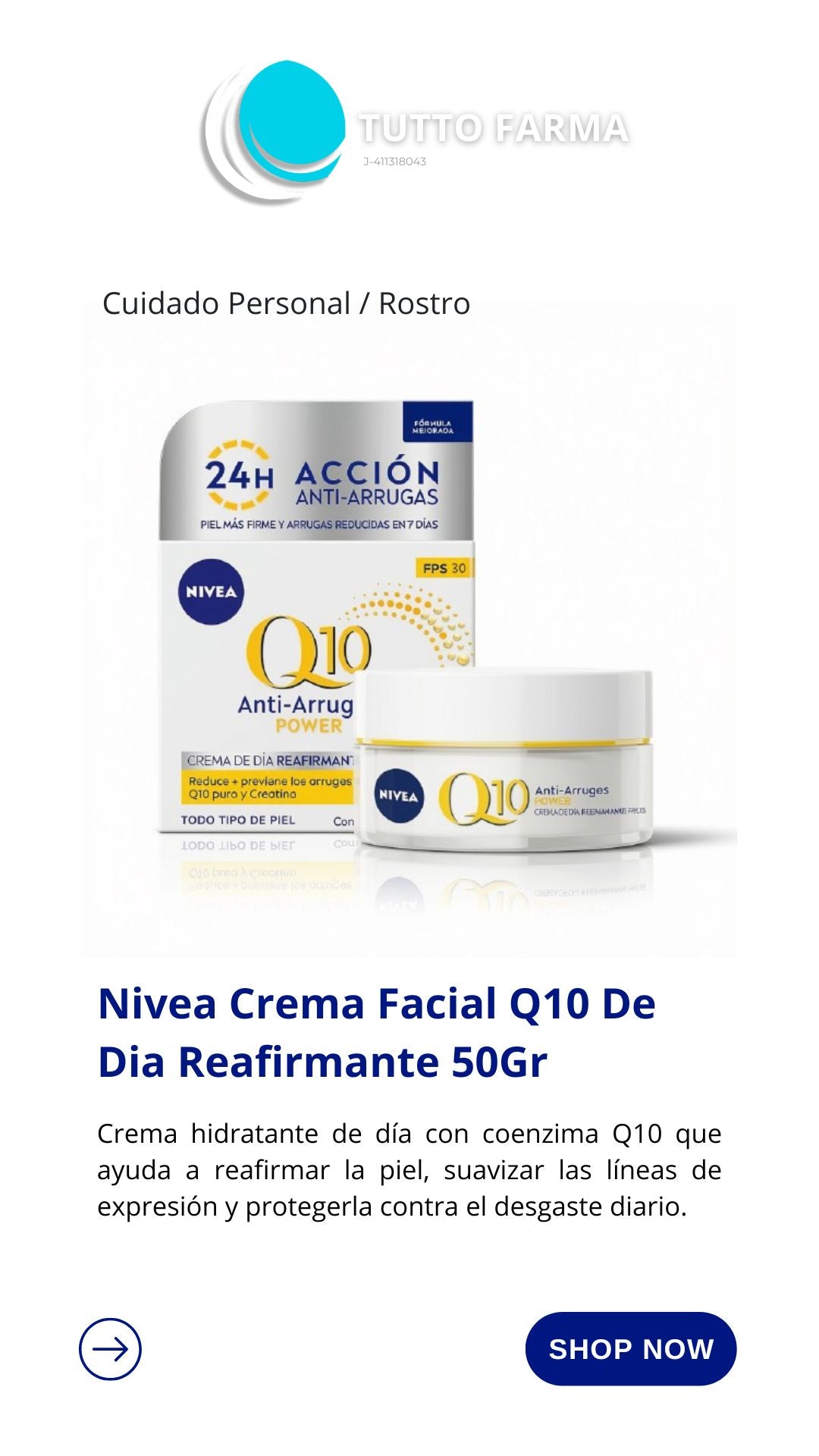 NIVEA Q10 CREMA DE DÍA FPS30 50G