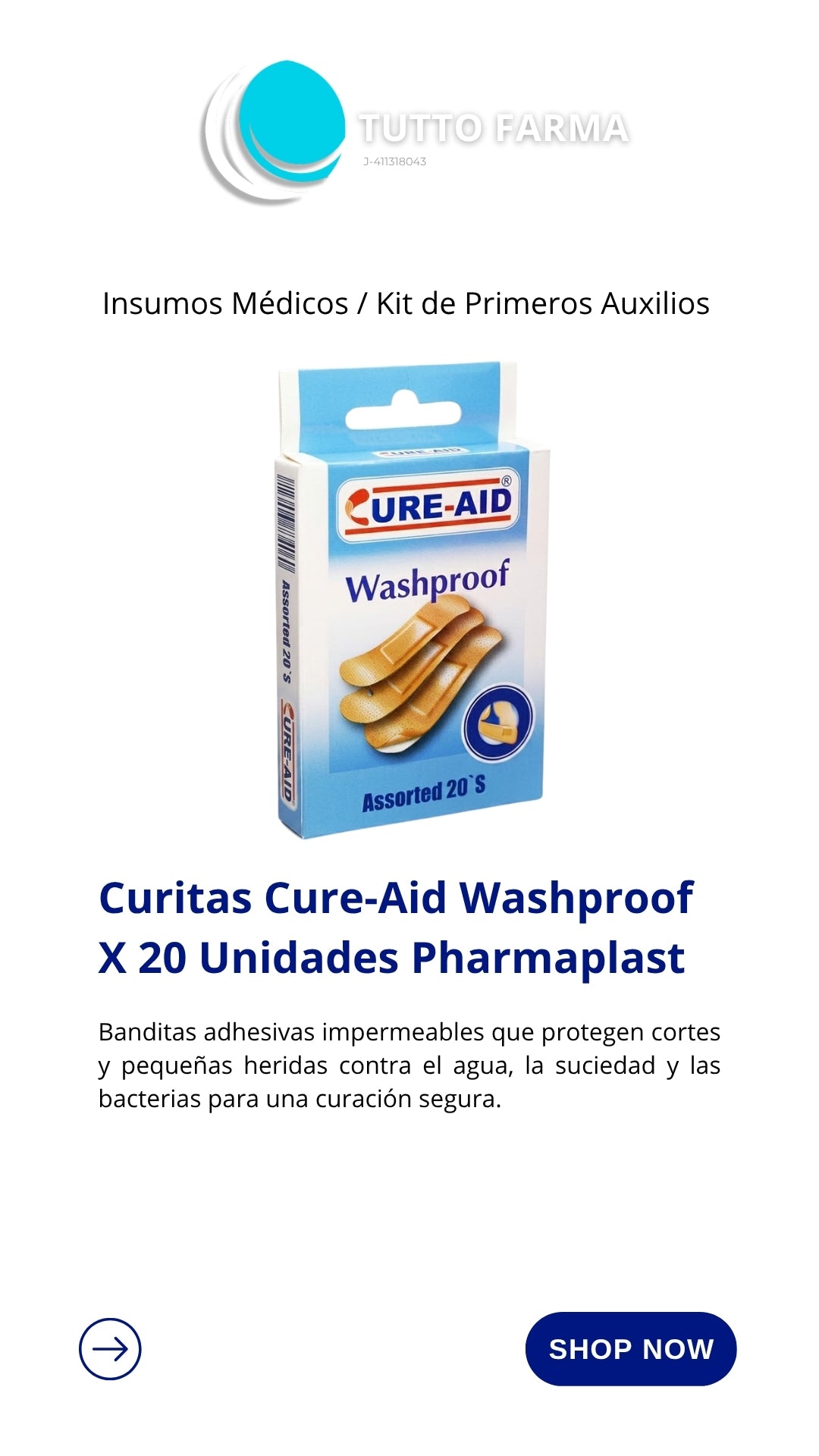 CURITAS AID WUSHPROFF SUT X 20