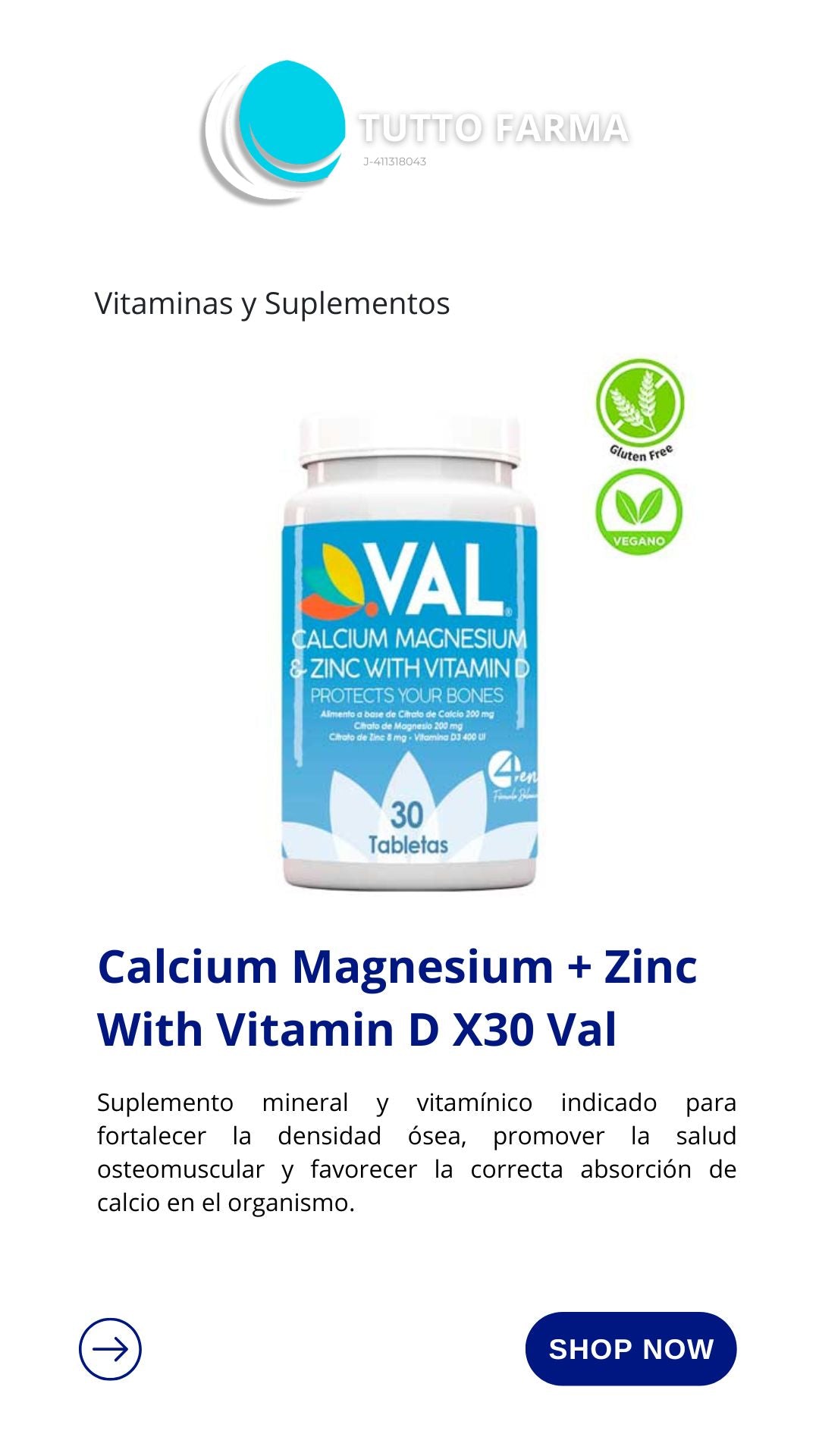 CAL-MAG-ZINC+D X 30TAB VAL (E)