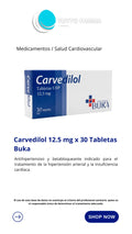 CARVEDILOL COMPDO12.5MG X30 TAB