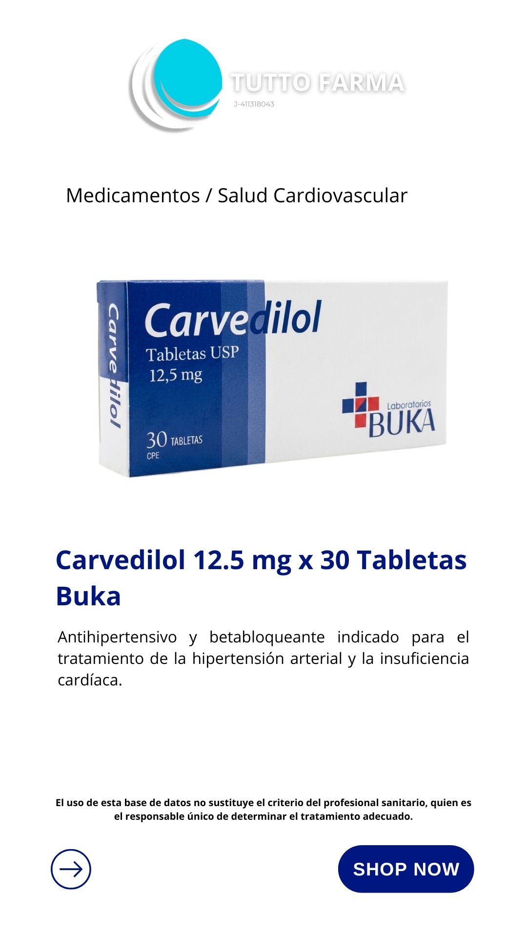 CARVEDILOL COMPDO12.5MG X30 TAB
