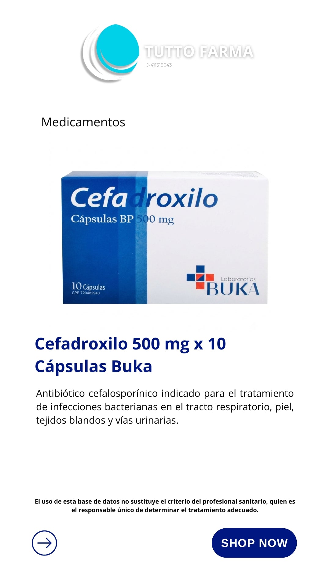 CEFADROXILO 500MG X 10 CAP(BUKA)