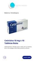 CETIRIZINA 10 MG X 10 COMP. (BUKA)