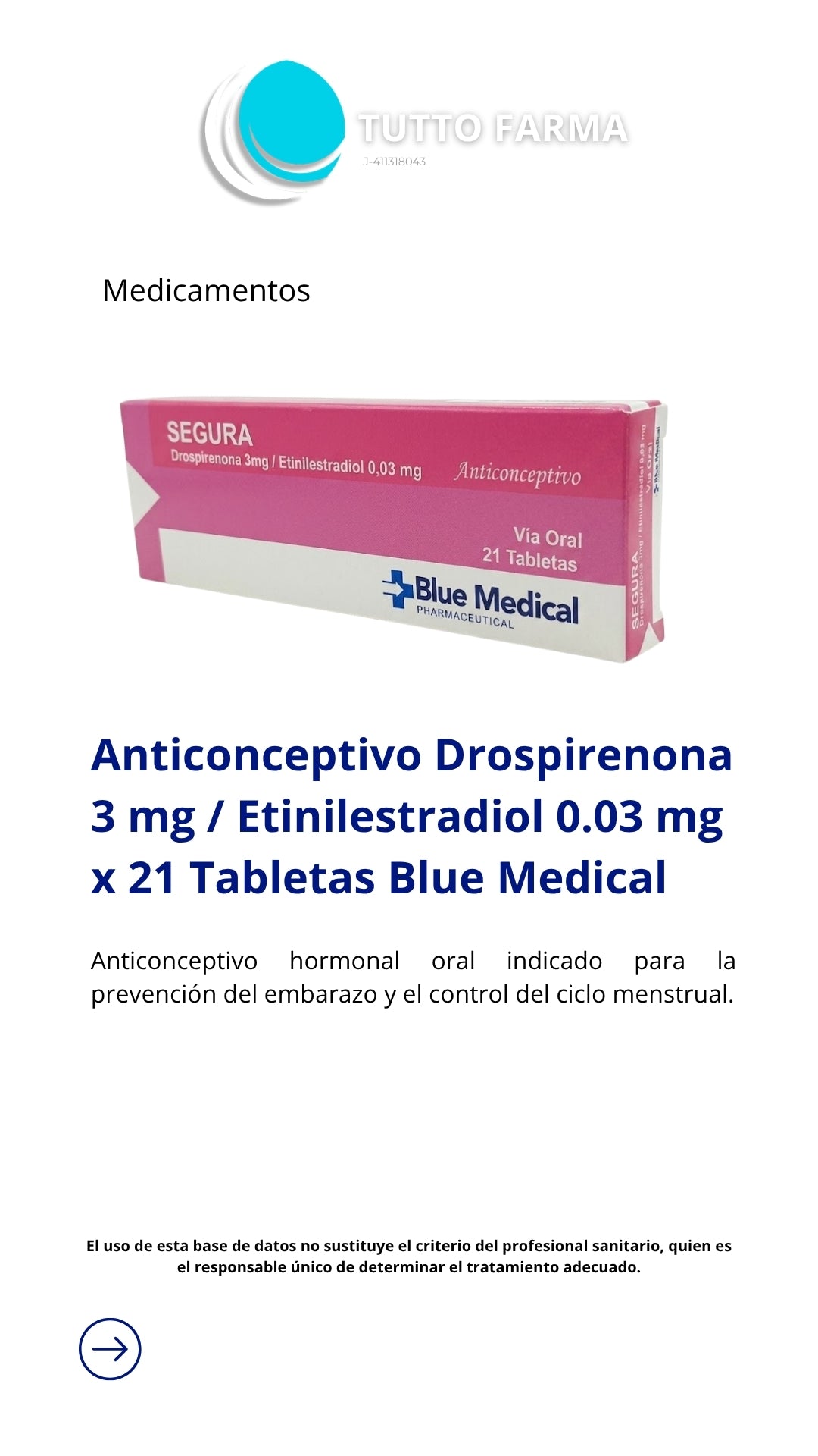 DROSPIRET 3MGO0.03MG X21 TAB