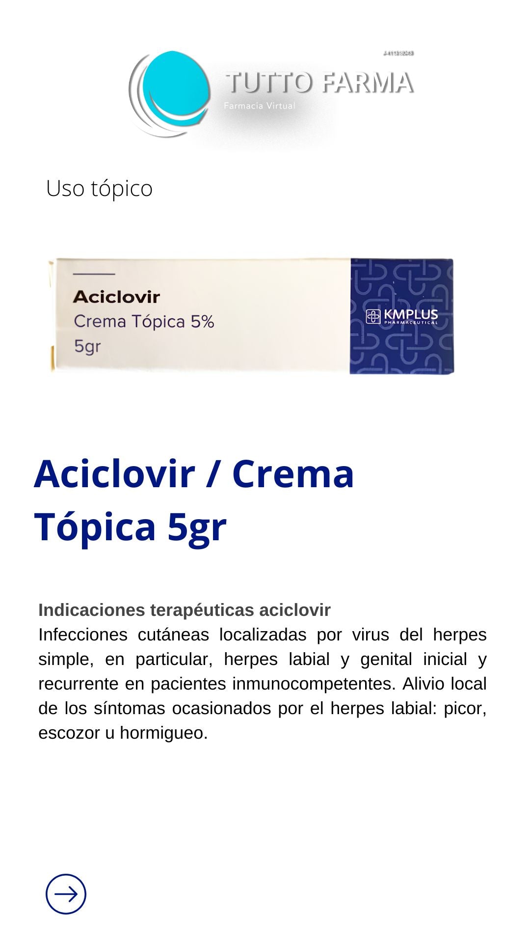 ACICLOVIR KMPLUS CREMA 5% X 5GR