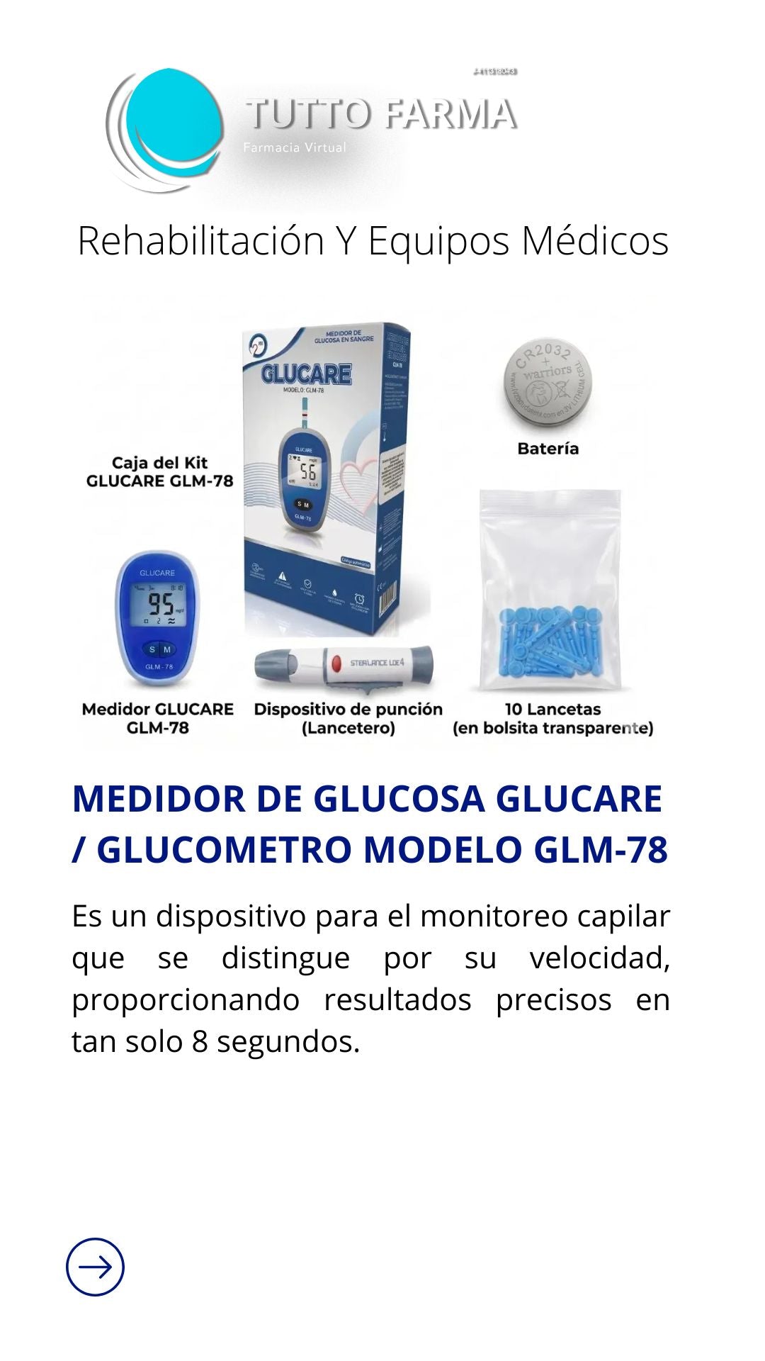 GLUCÓMETRO GLUCARE GLM-78 (E)