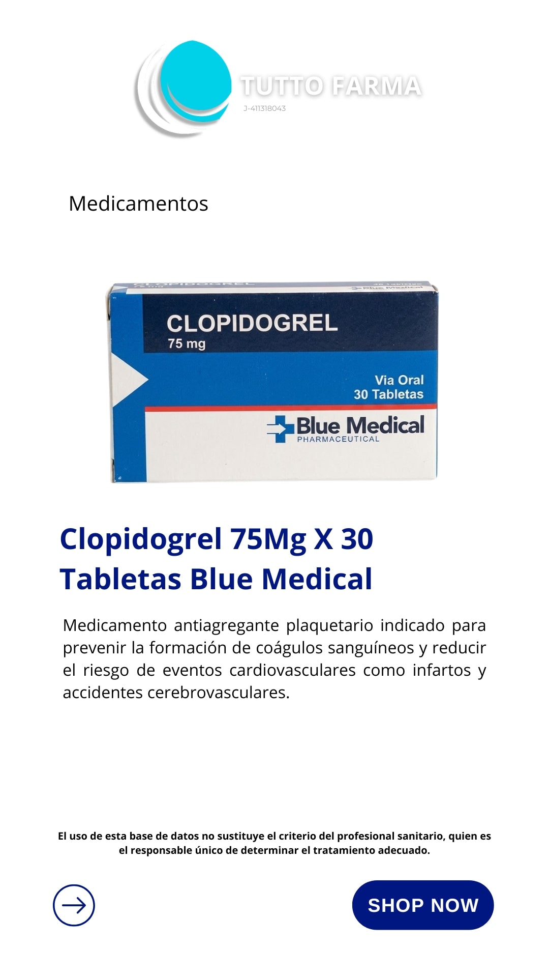 CLOPIDOGREL 75MG X 20 TAB