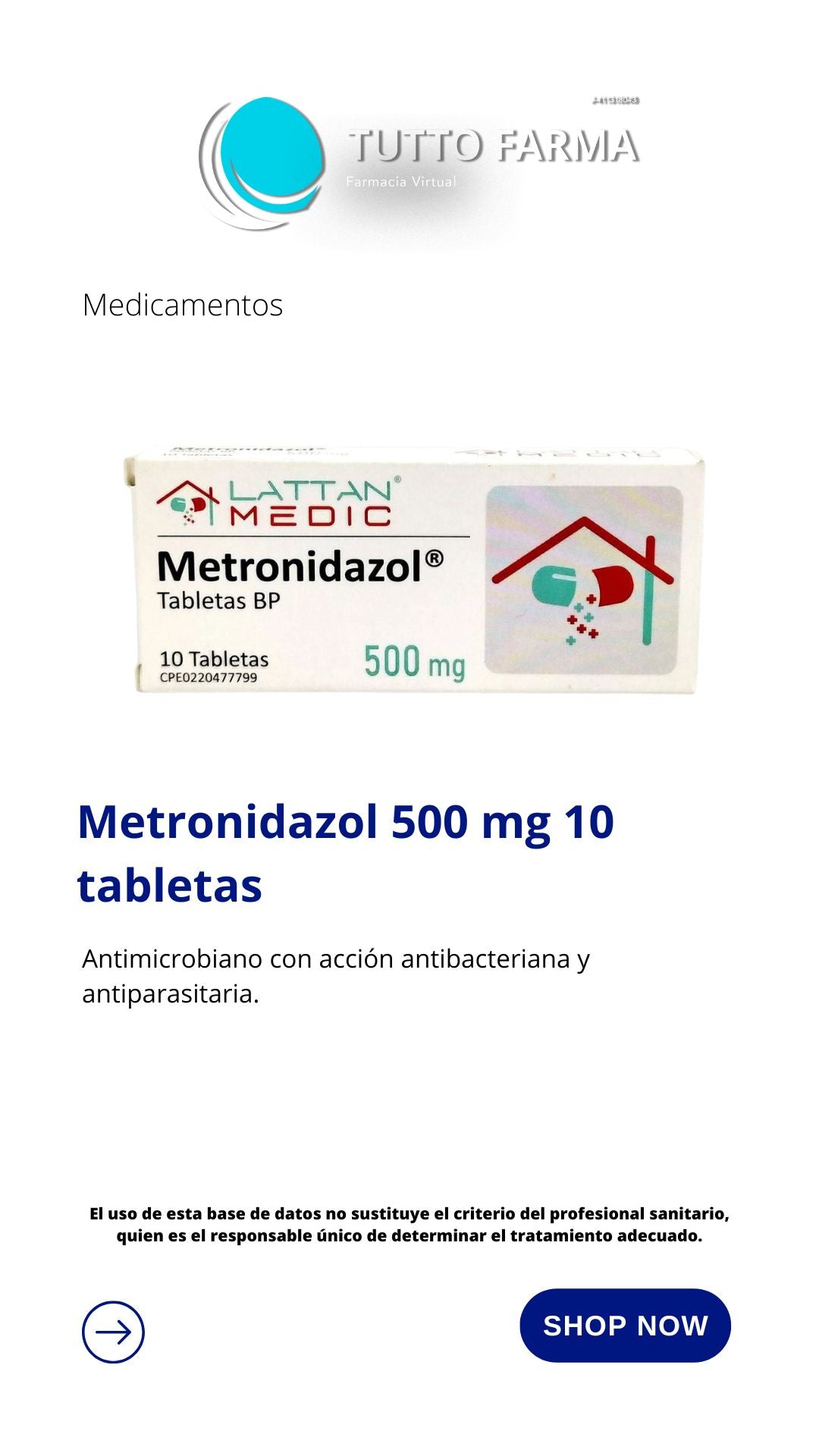 METRONIDAZOL LAT 500 X10TB (E)