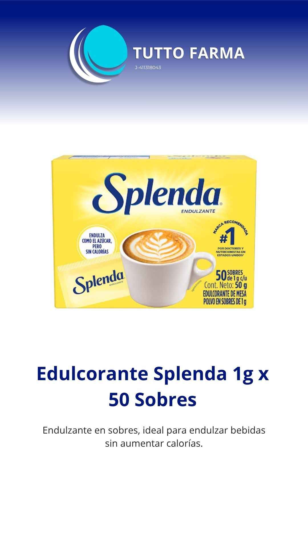 SPLENDA POLVO 1G X 50U