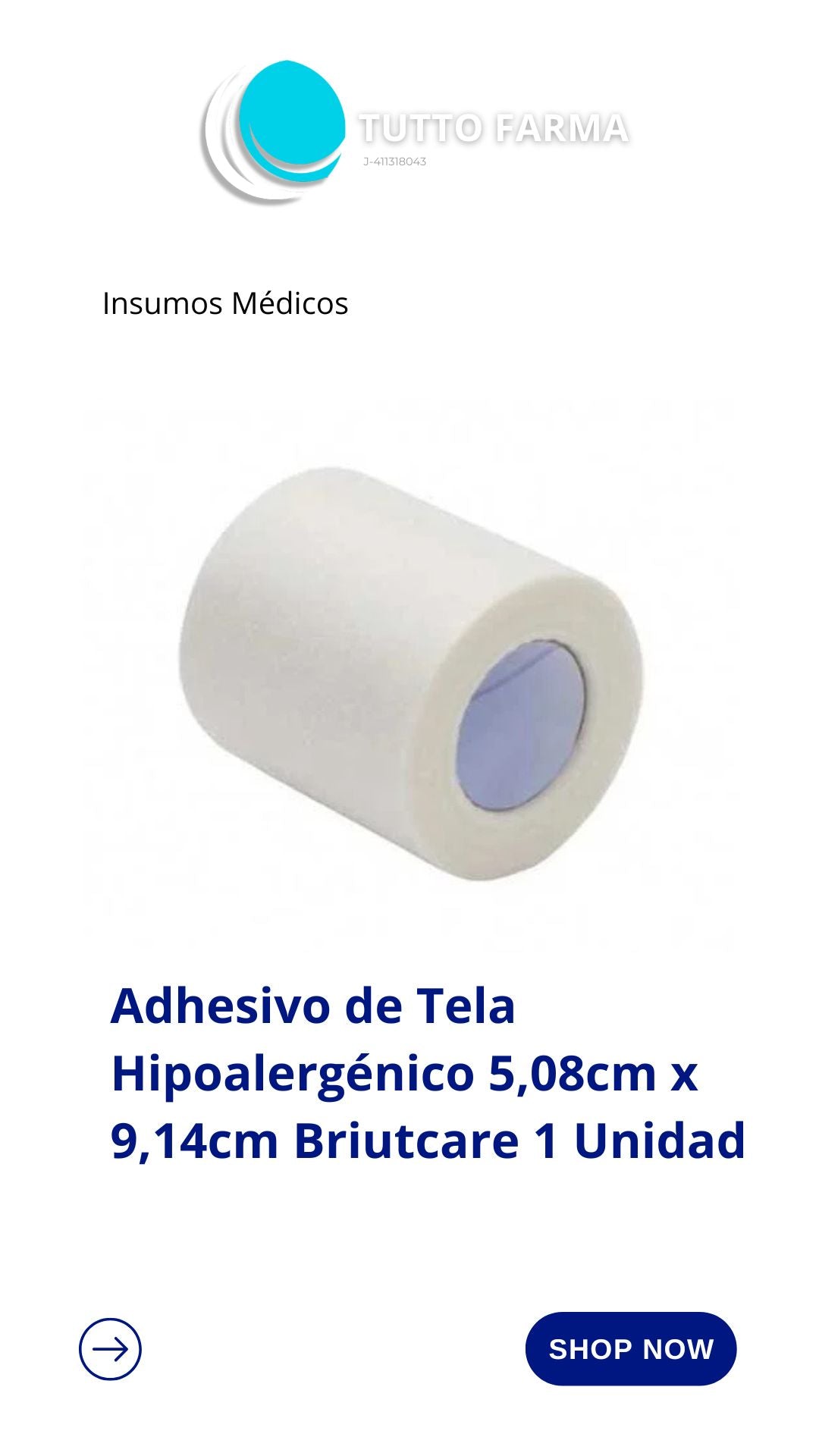 AHDESIVO DE TELA BLANCO 2 PULGADAS 5.08CM X1 UND