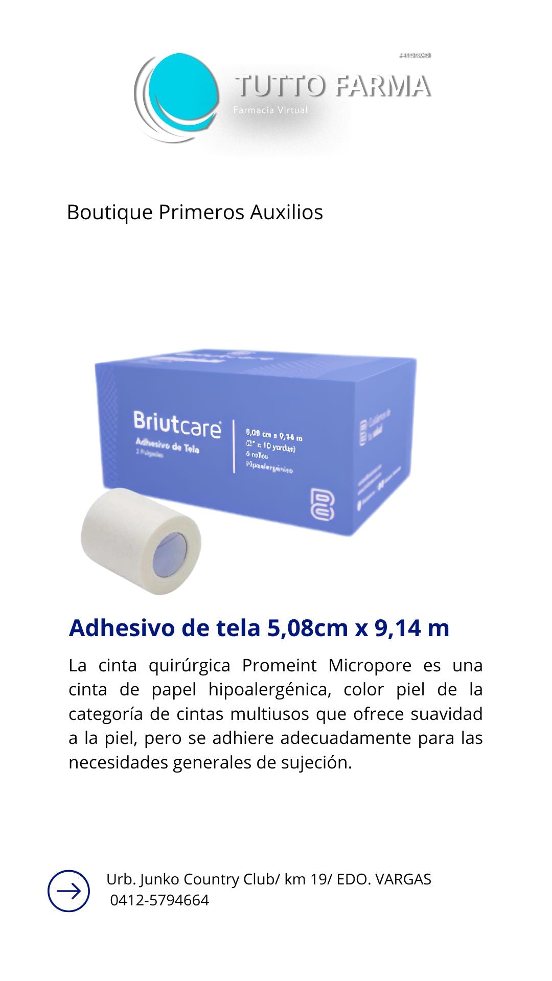 ADHESIVO TELA 2" PULGADA X 10 YARDAS