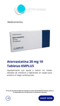 ATORVASTATINA 20MG X 10 TAB (KM PLUS)