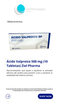 ÁCIDO VALPROICO 500MG X 10 COMP. (ZIEL)