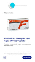 CLINDAMICINA 100mg 5 óvulos FADH