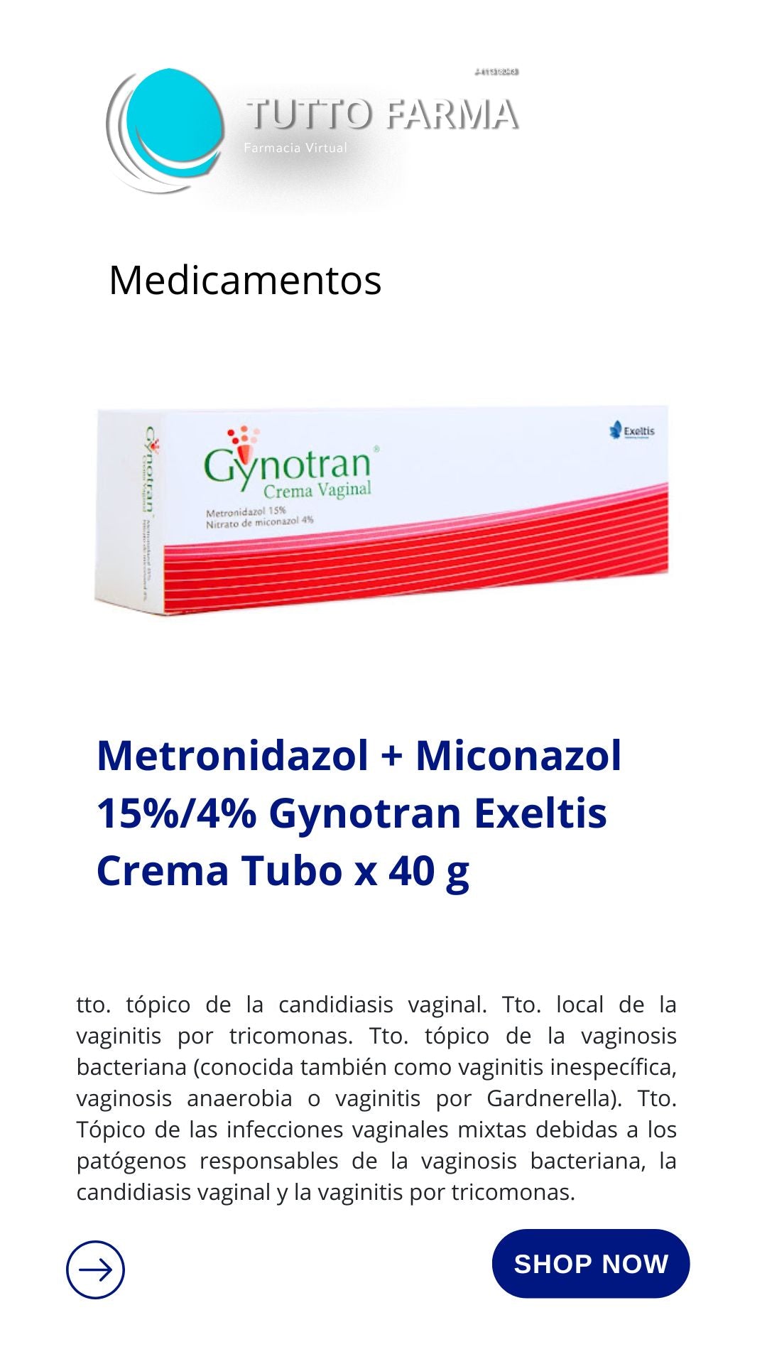 GYNOTRAN  CREMA VAGINAL x  40 GR