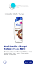 CHAMPÚ ANTICAÍDA HEAD S 180ML