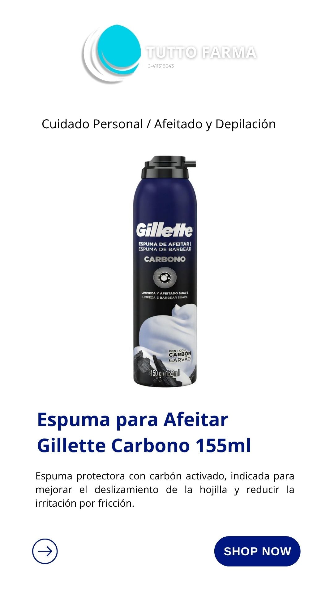 GILLETTE CARBO ESP AF 150G