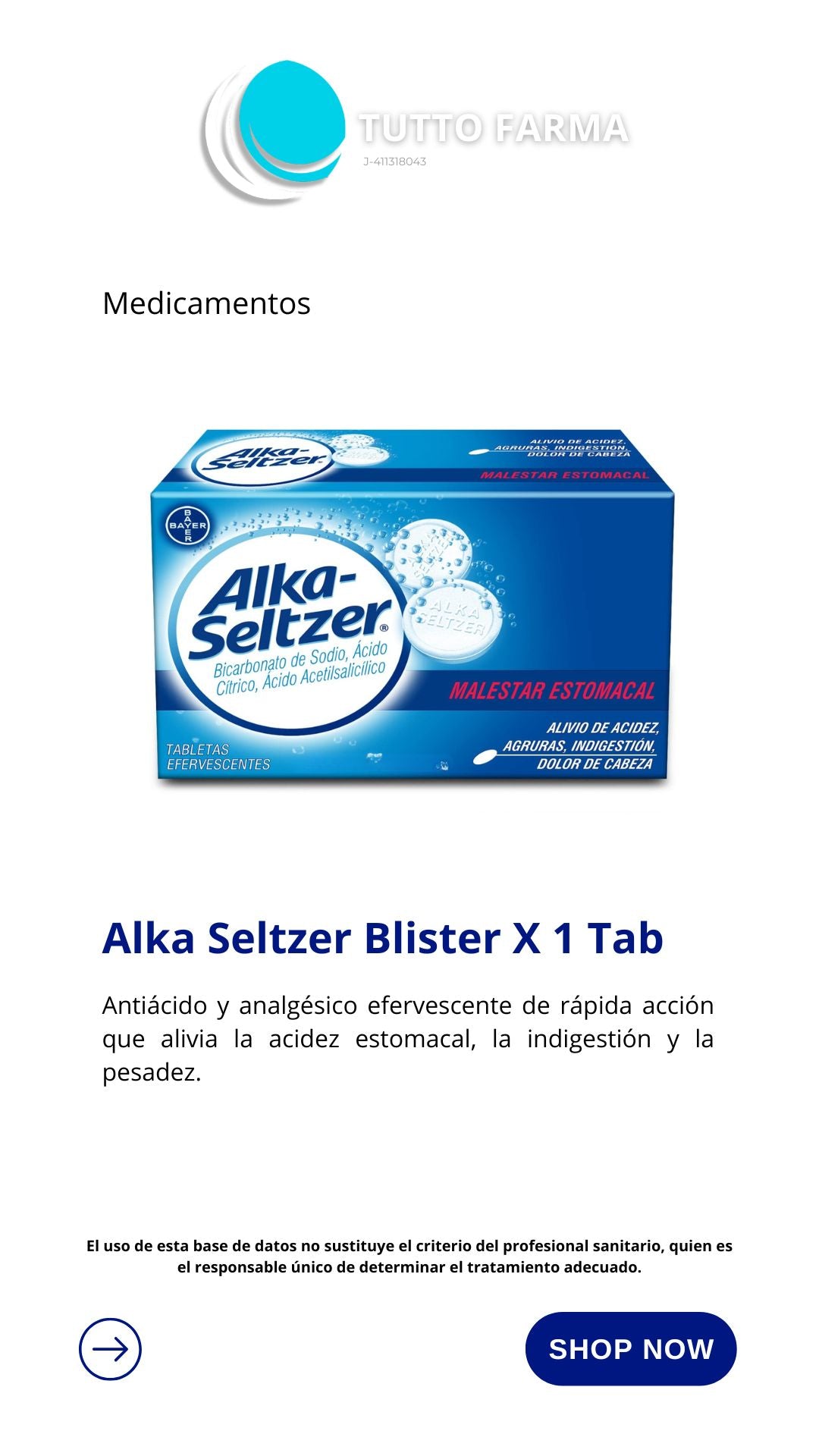 ALKA SELTZER X 1 TAB