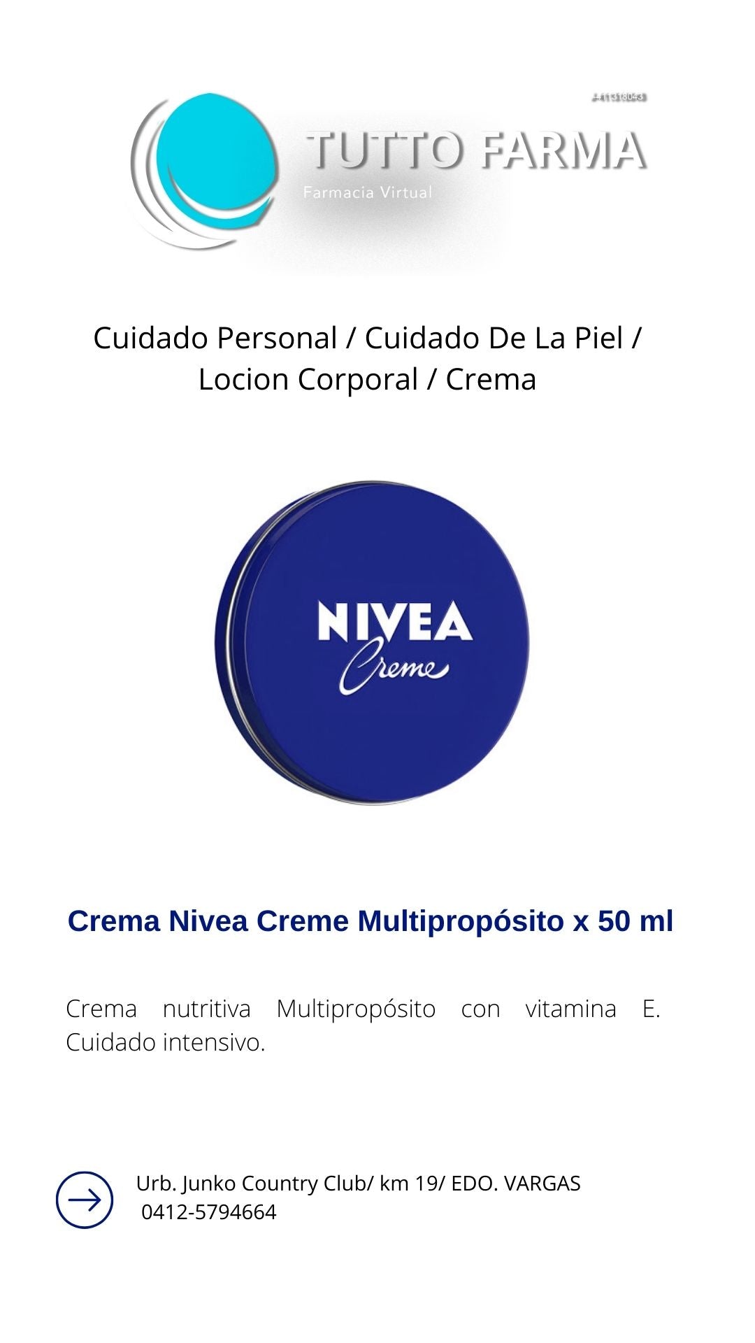 NIVEA CREMA 50ML