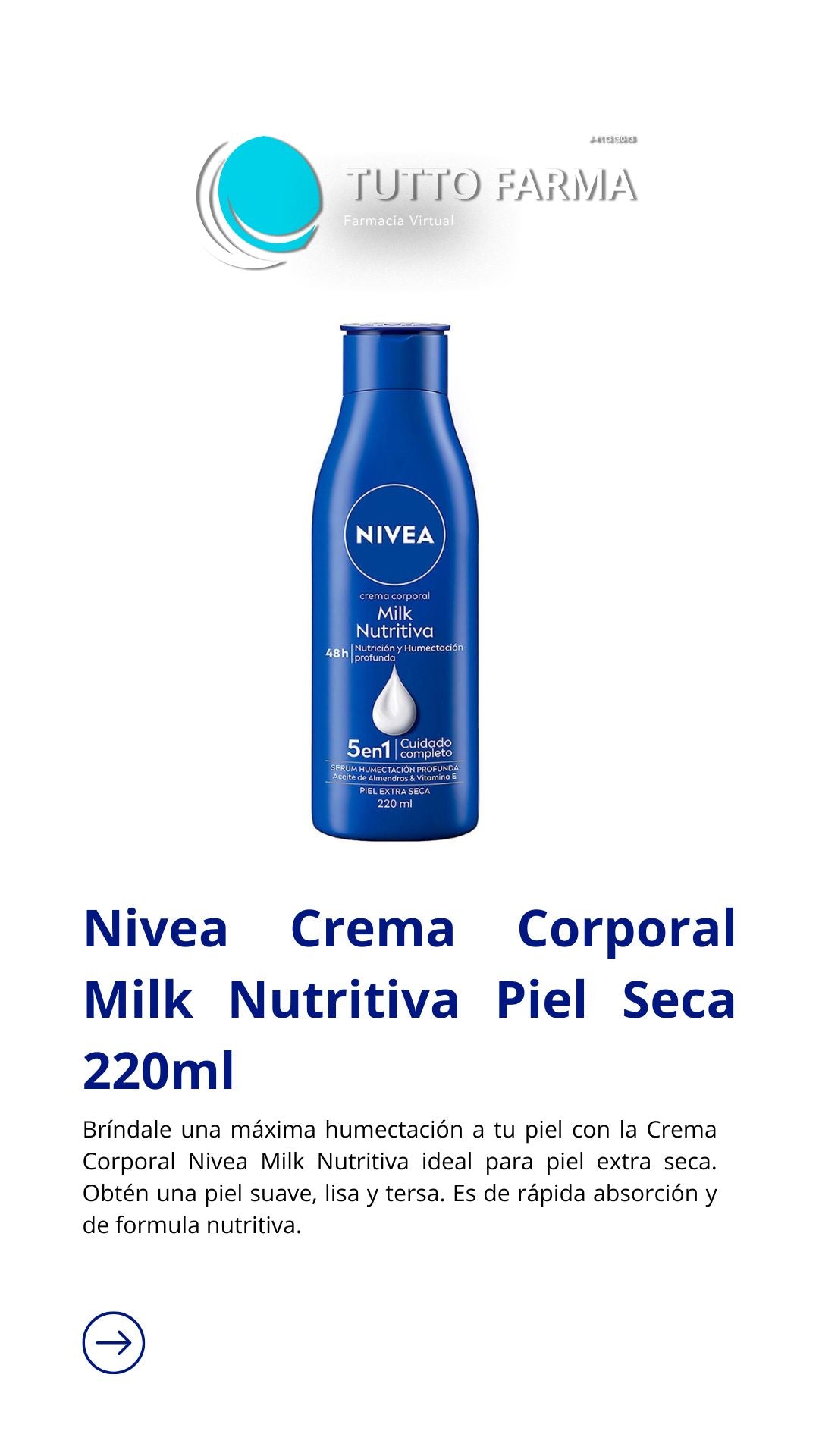 NIVEA CREMA CORPORAL PIEL SECA 220ML