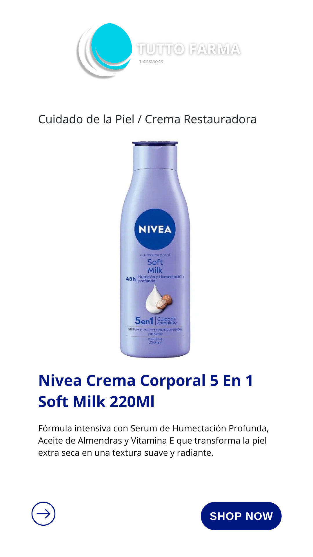 NIVEA SA CR CORP S MLK 220