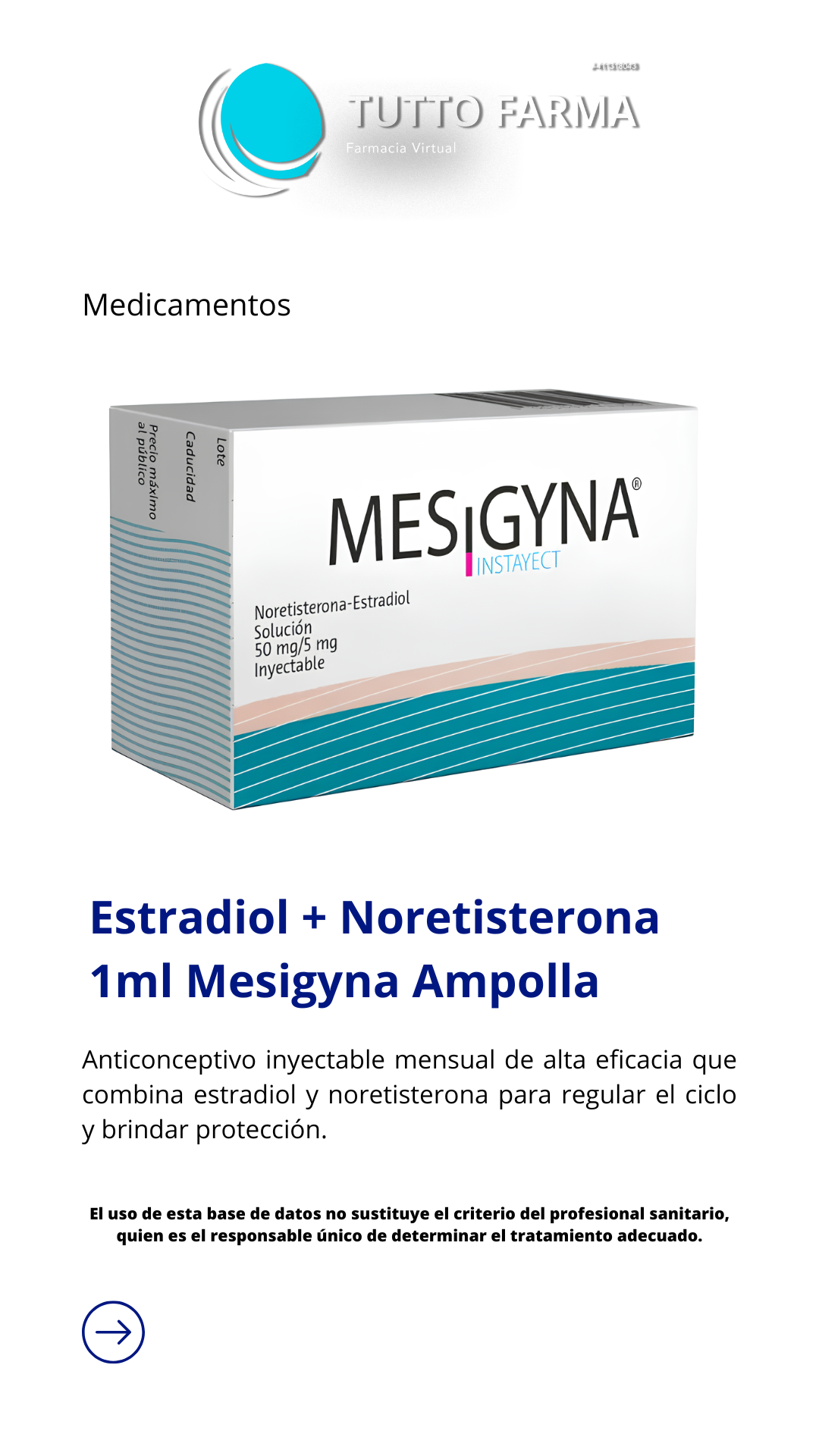 MESIGINA ENANTATO NORETISTERONA I.M 1 VIAL