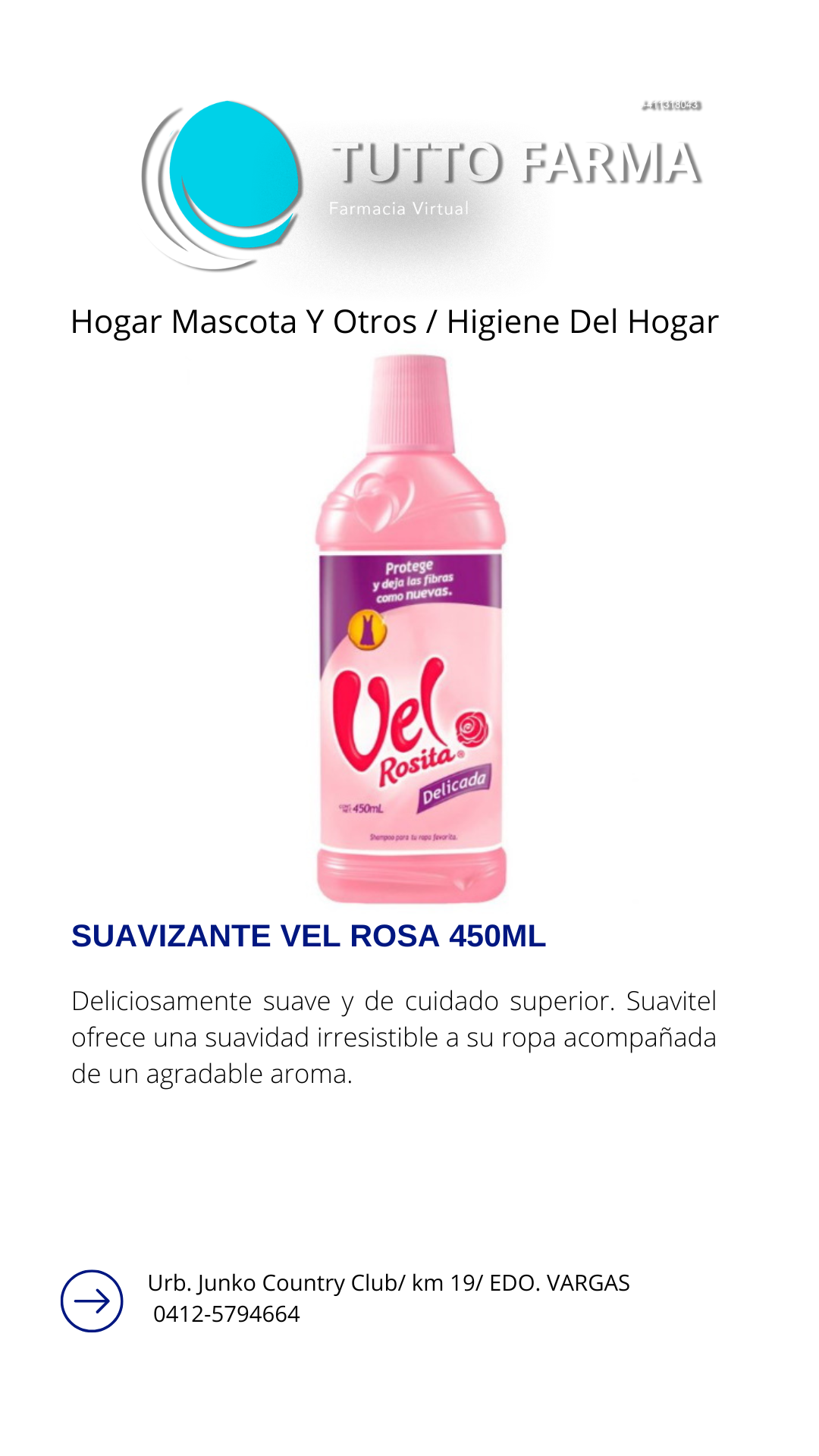 SUAVIZANTE VEL ROSA 450ML