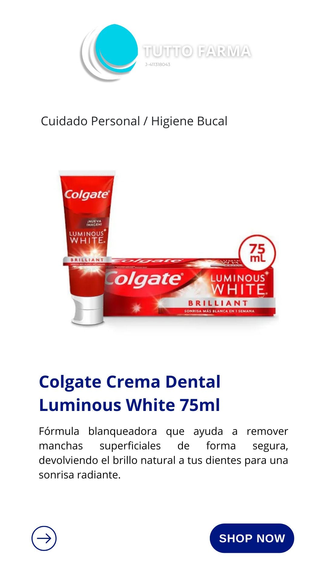 COLGATE LUMIN BLANCO 75ML