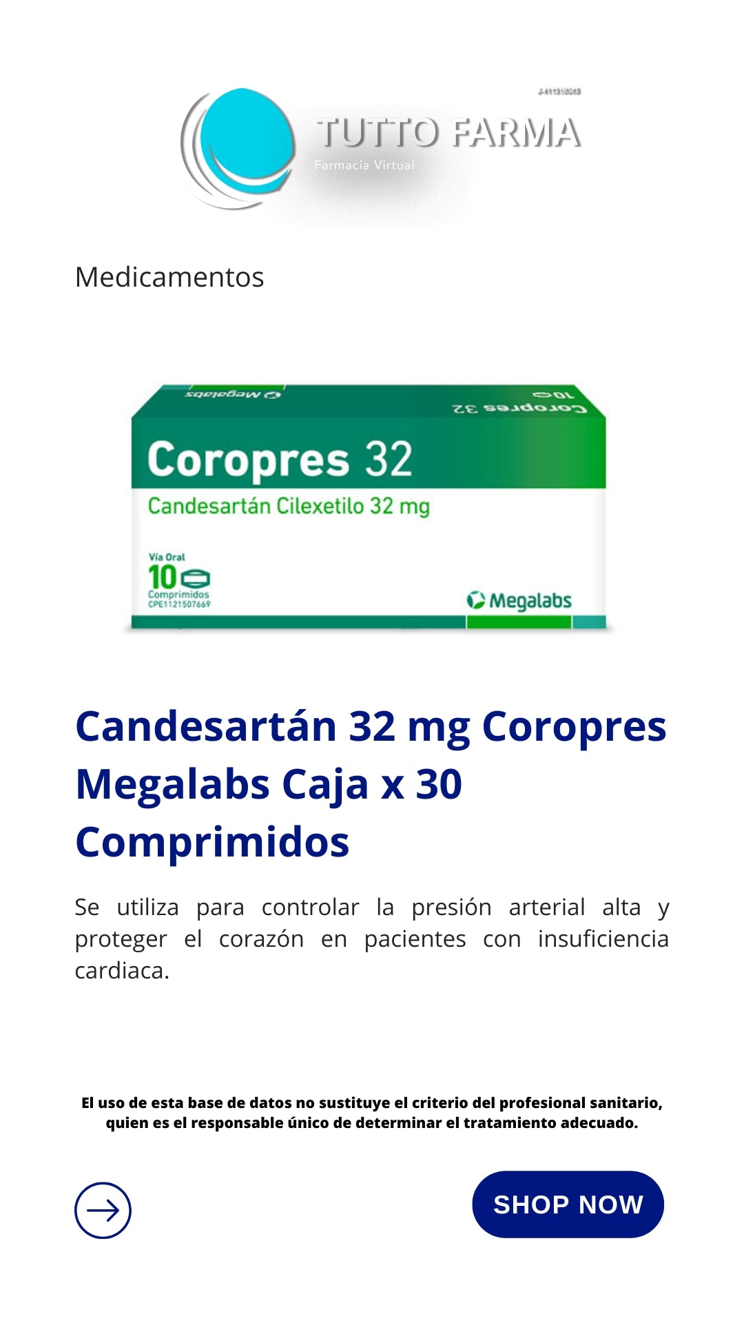 COROPRES 32 MG X 30 CO