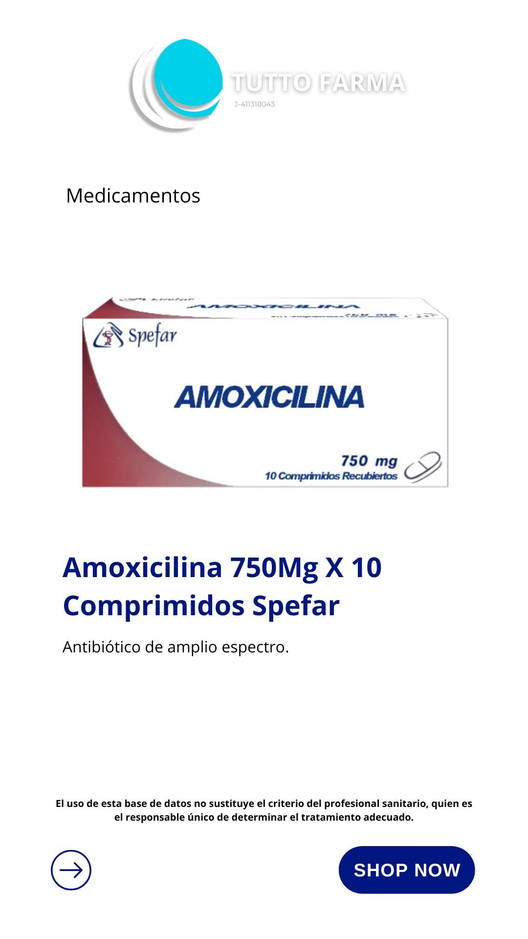 AMOXICILINA 750MG X10 COP (SPEFAR)