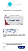 CARVEDILOLOL 12.5 MG X10 COMP