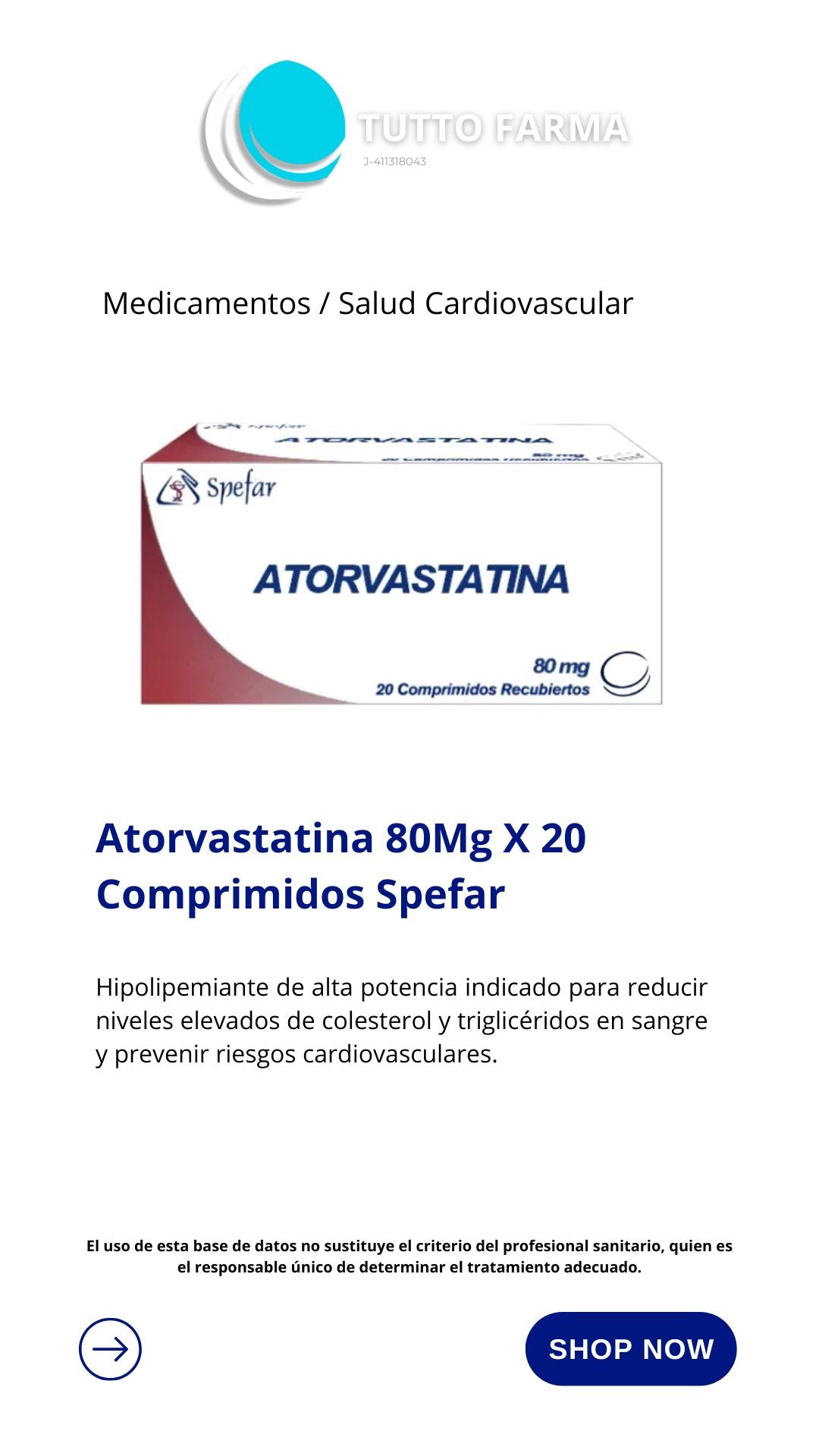 ATORVASTATINA SP 80X 20 CO (E)