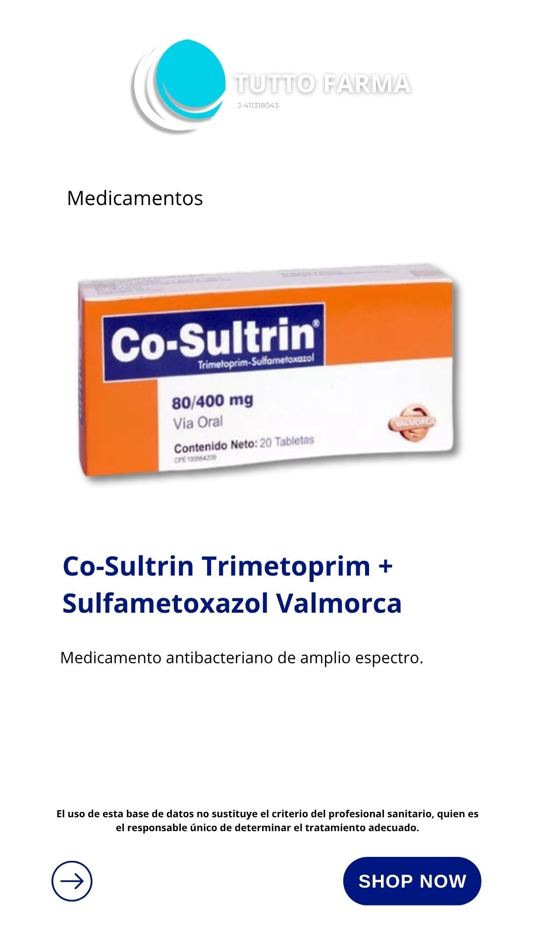 CO-SULTRIN 80/400 X 20 COMPRIMIDOS (E)