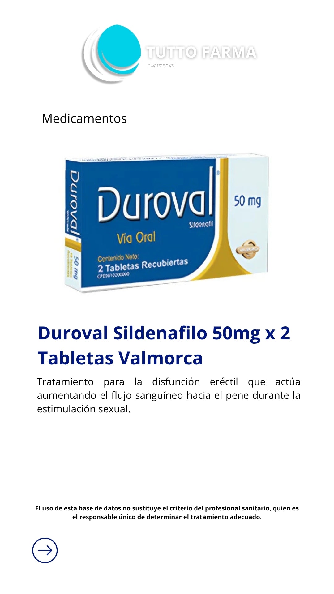 DUROVAL 50 MG X 2 TBL