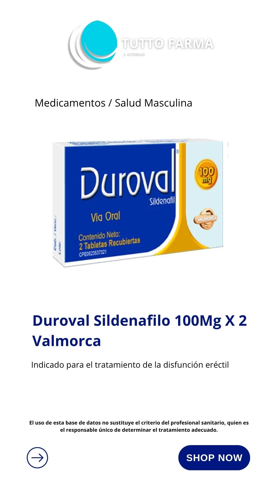 DUROVAL 100MG X 2 TAB (E)