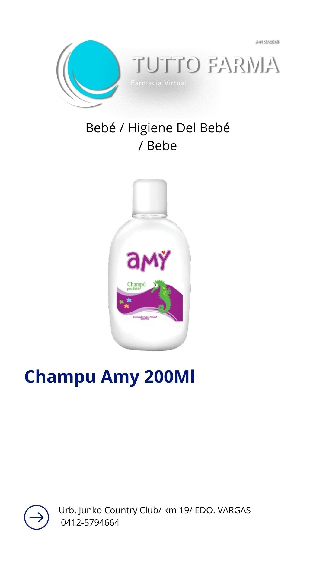 AMY CHAMPU X 200ML BEBÉ