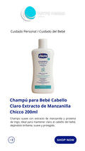 CHICCO CHAMPU/MANZANILLA X 200ML
