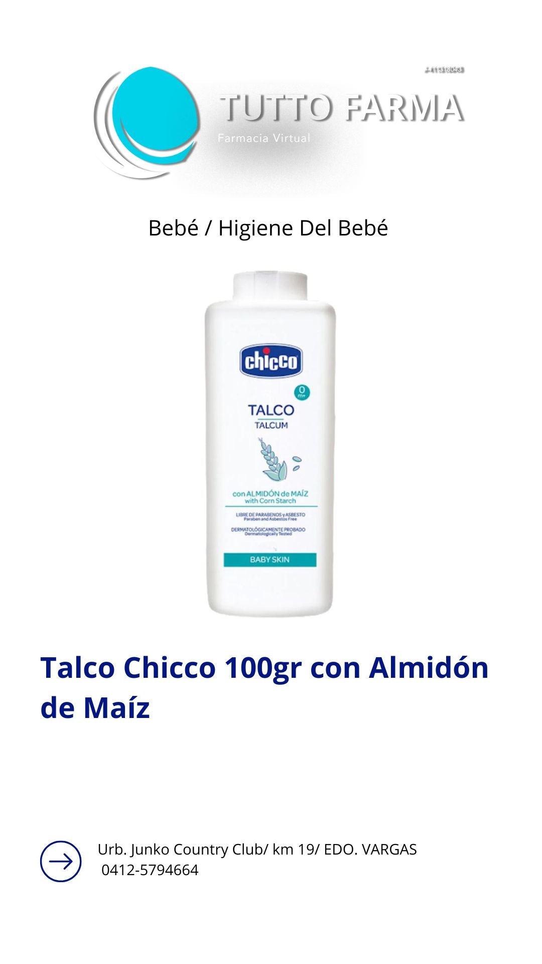 CHICCO TALCO ALM 100GR
