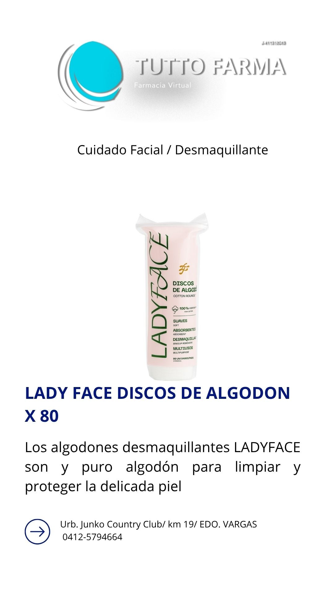 LADY FACE DISCOS ALG X 80