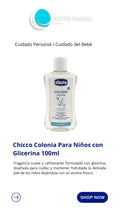 CHICCO COLONIA X 100ML C/GLICERINA