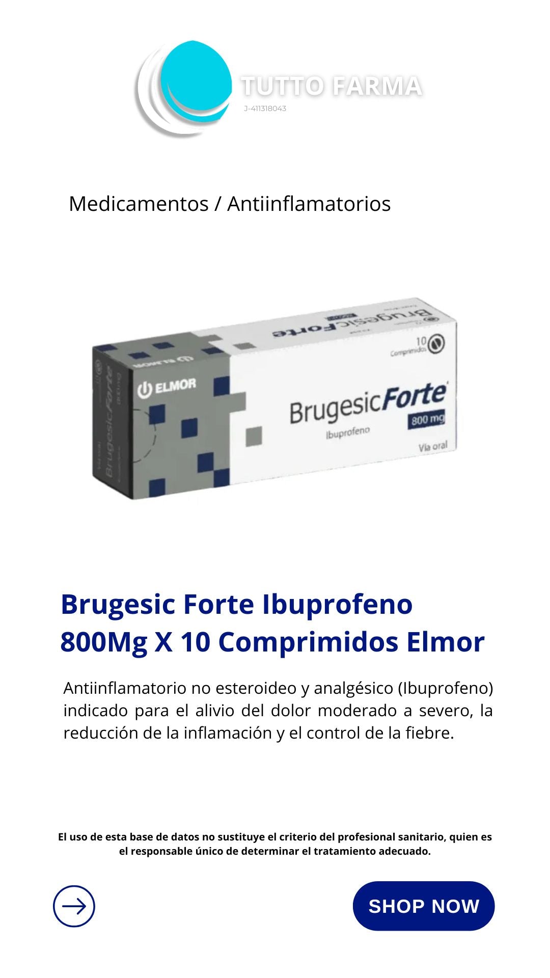 BRUGESIC FORTE 800MG X 10 C0MP