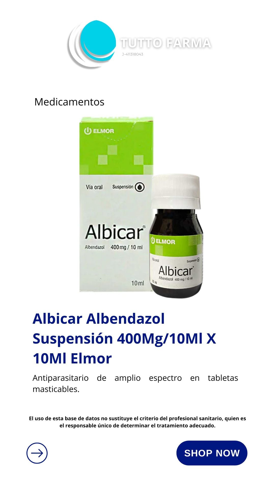 ALBICAR 400MG SUSP 10ML