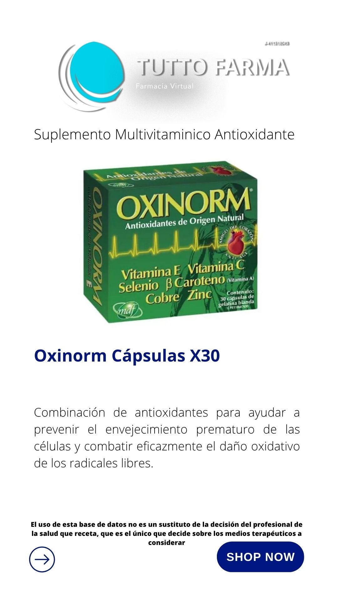 OXINORM X 30 CAP (ANTIOXIDANTE)