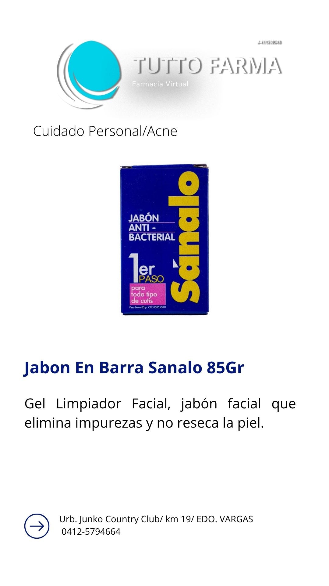 JABÓN SANALO AB 85GR