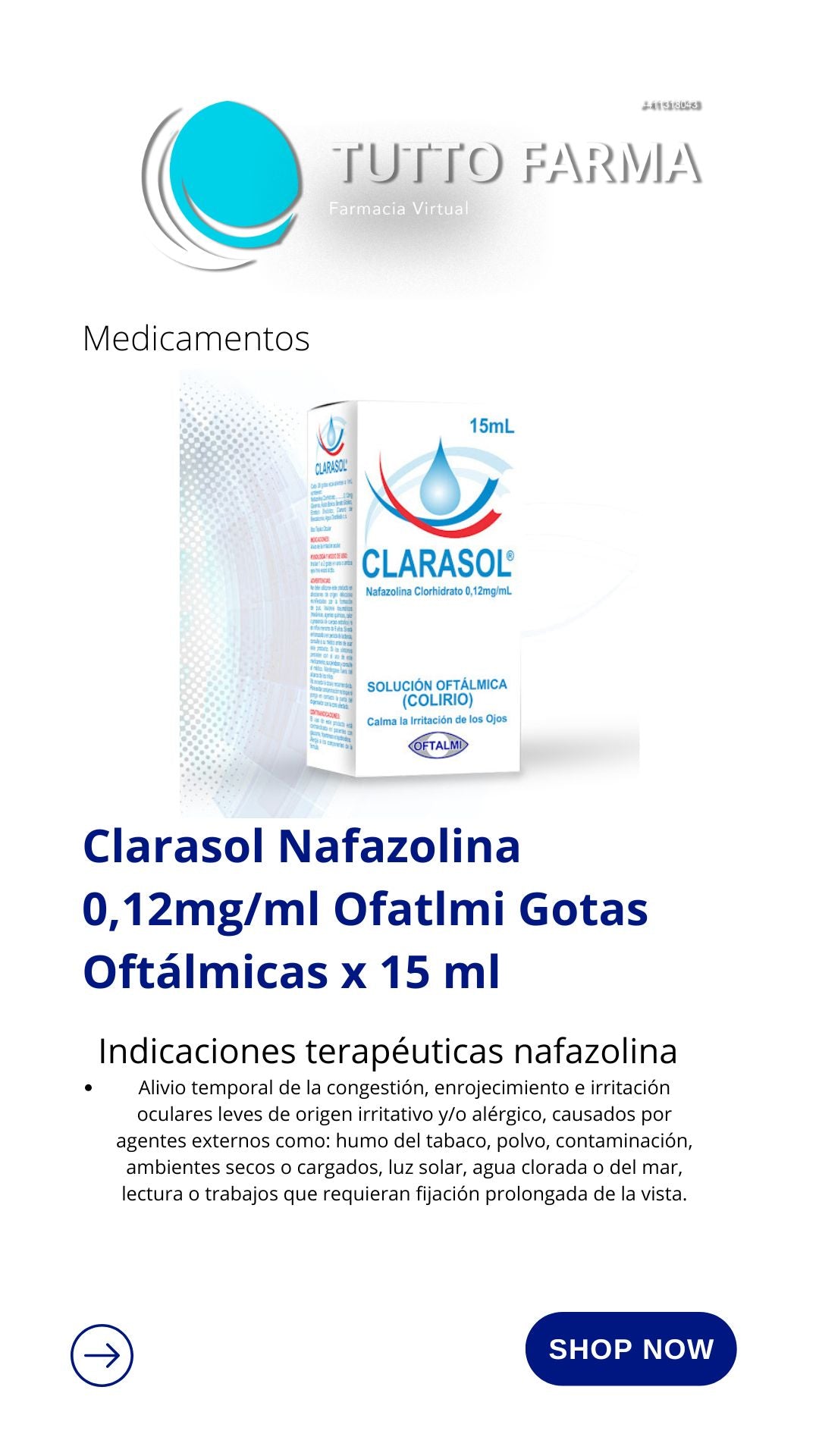 CLARASOL GOTAS OFTÁLMICAS 0,12% X 15 ML