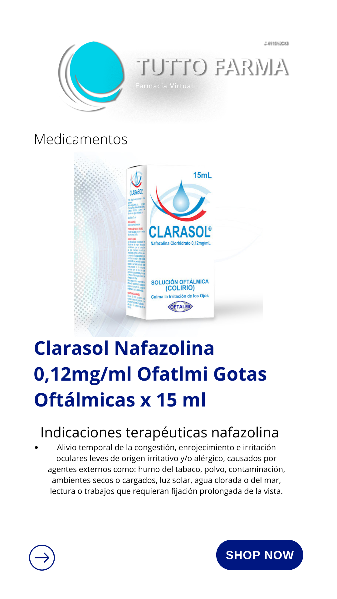 CLARASOL GOTAS OFTÁLMICAS 0,12% X 15 ML