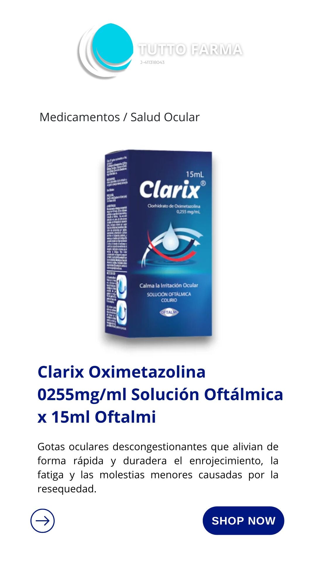 CLARIX 0.255 SOL OFT 15ML(E)